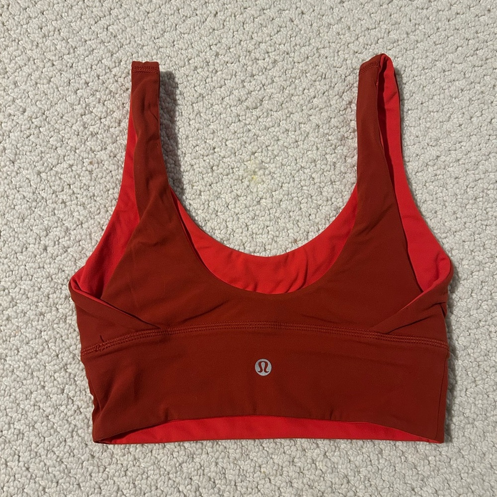 lululemon athletica Align Red Sports Bra with Wide Straps and Scoop Neckline